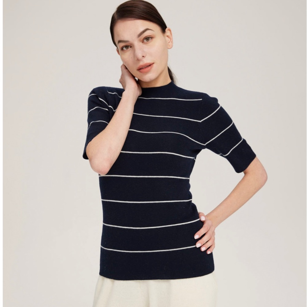 Gentle Herd Cashmere Striped Top